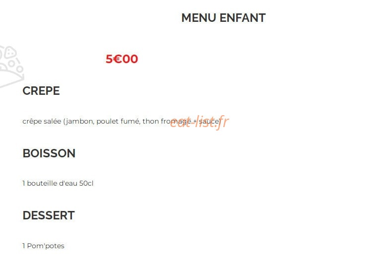 Fête à Crêpe — carte page 6