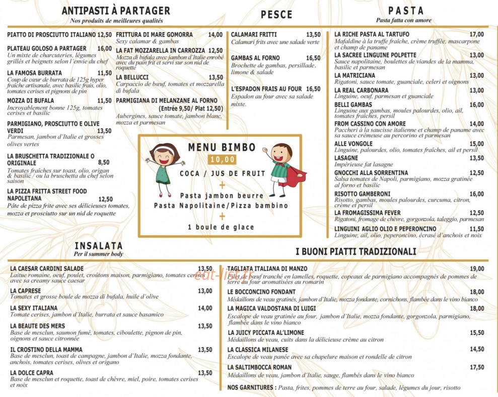 Gusto et Passione — carte page 1