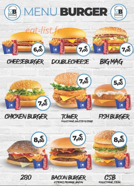 Meal Burger — carte page 5