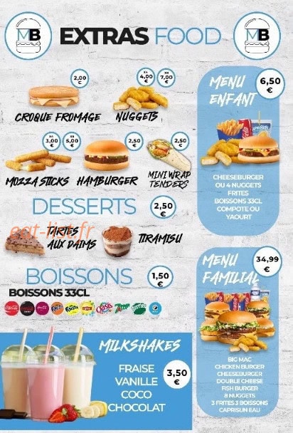 Meal Burger — carte page 3