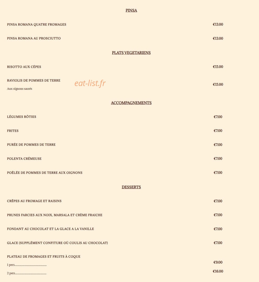 Brasserie du Château — carte page 3