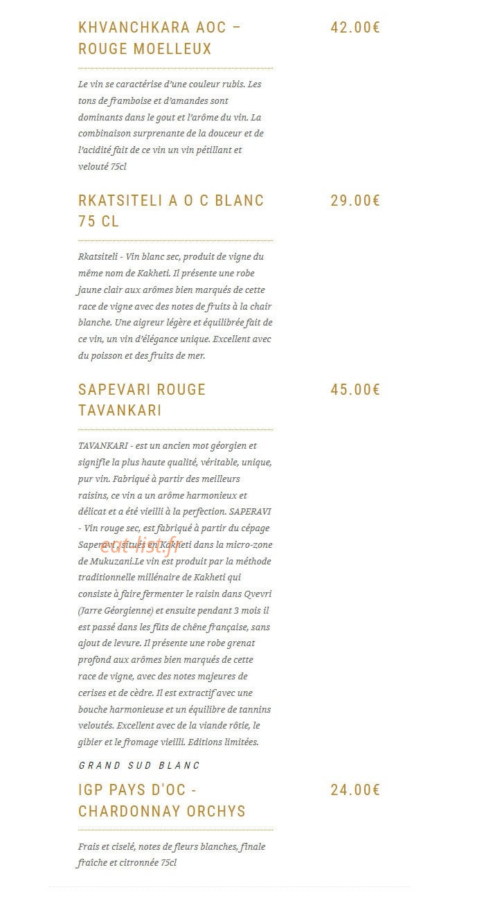 Chez Leïli — carte page 21