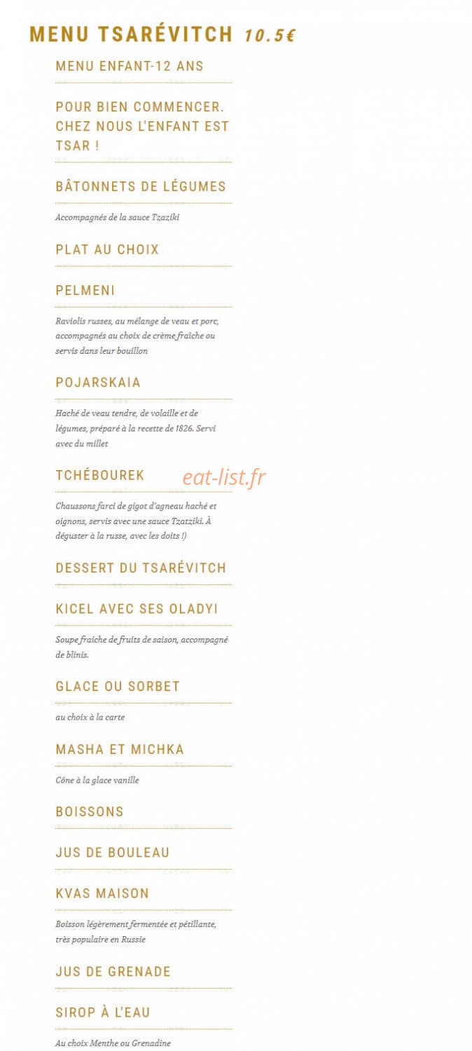 Chez Leïli — carte page 1