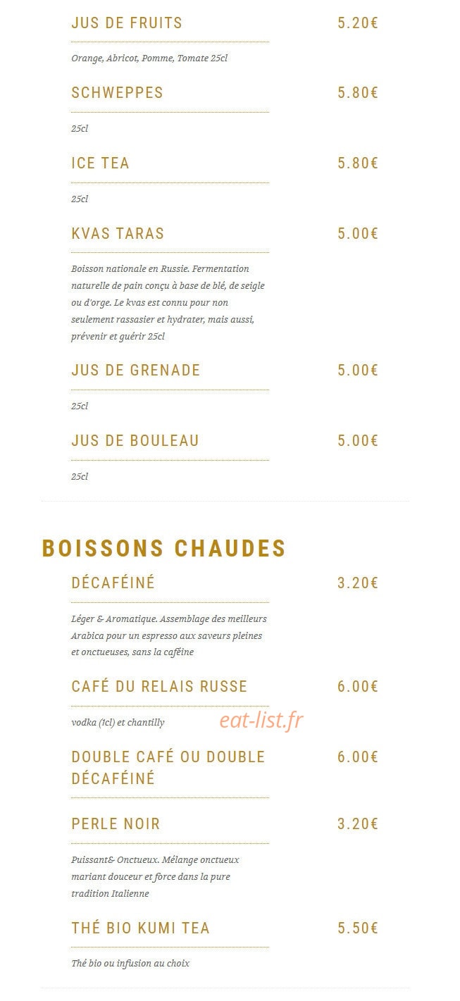 Chez Leïli — carte page 18