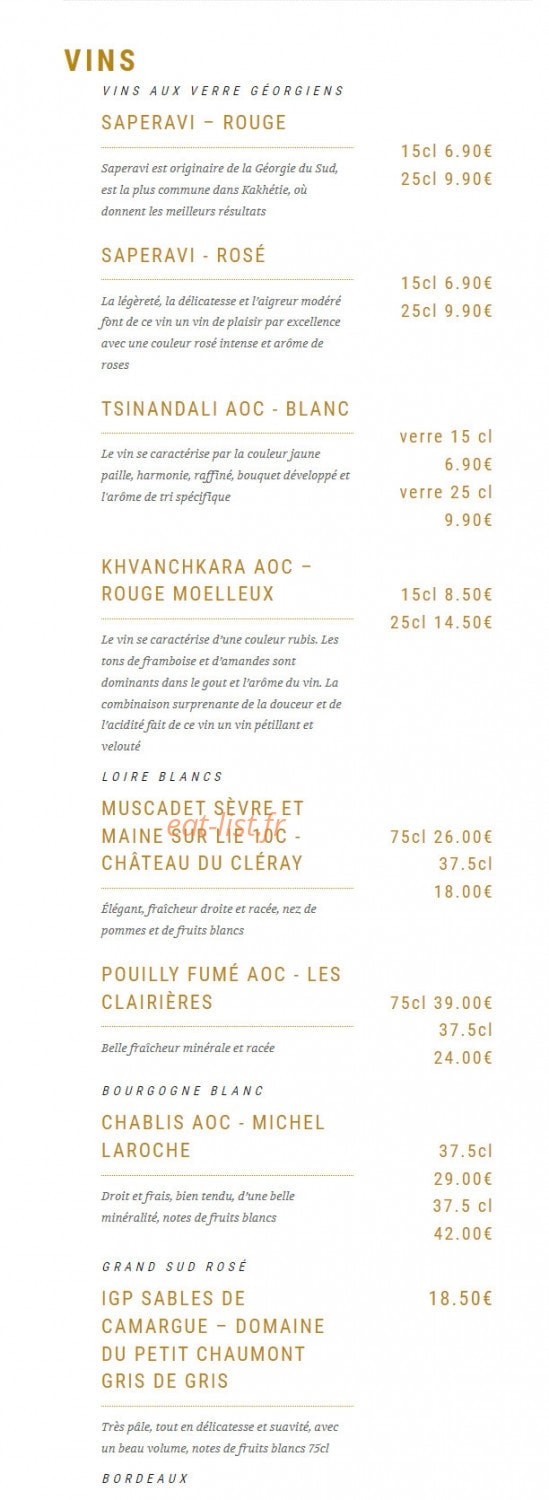 Chez Leïli — carte page 19