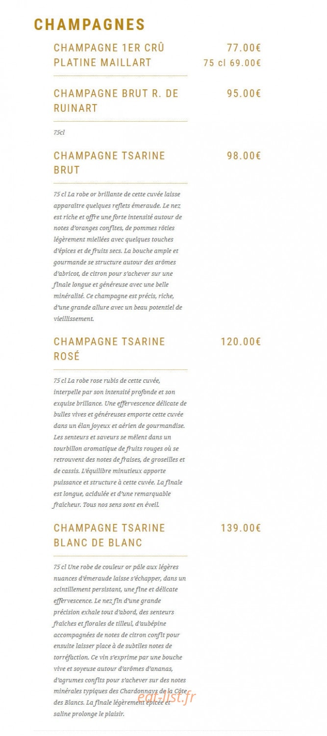 Chez Leïli — carte page 14