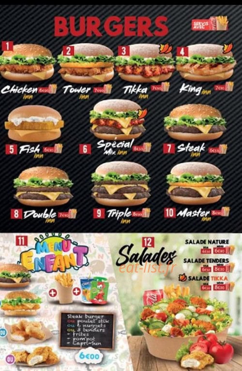 Chicken inn — carte page 2