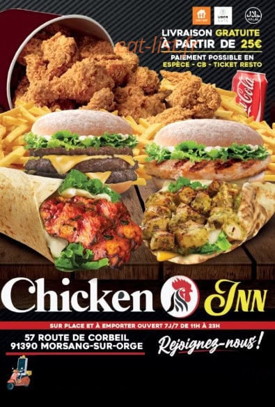 Chicken inn — carte page 1