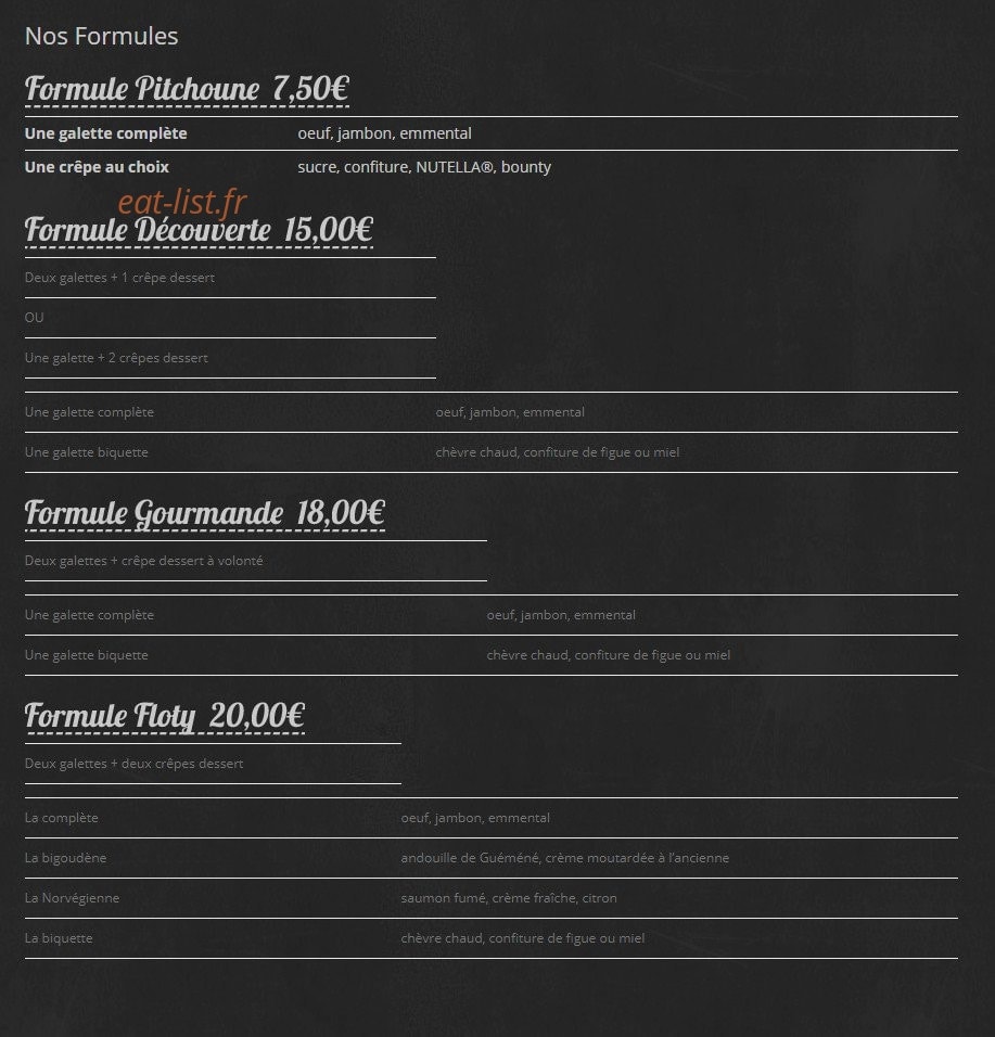 La Crêpe Gourmande — carte page 4