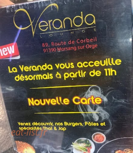 La veranda lounge — carte page 1