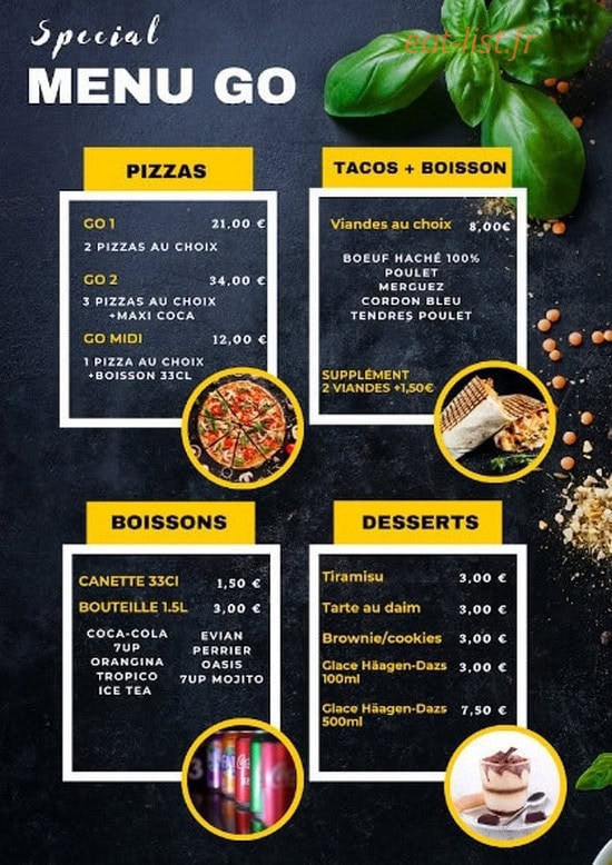Speed Eats — carte page 3