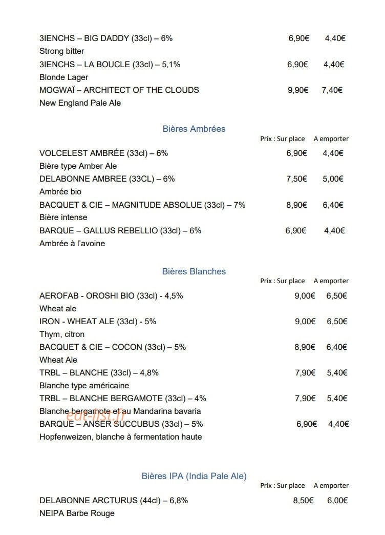 Hall Of Beer — carte page 5