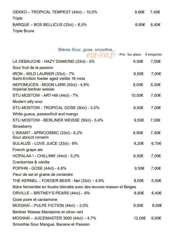 Hall Of Beer — carte page 7