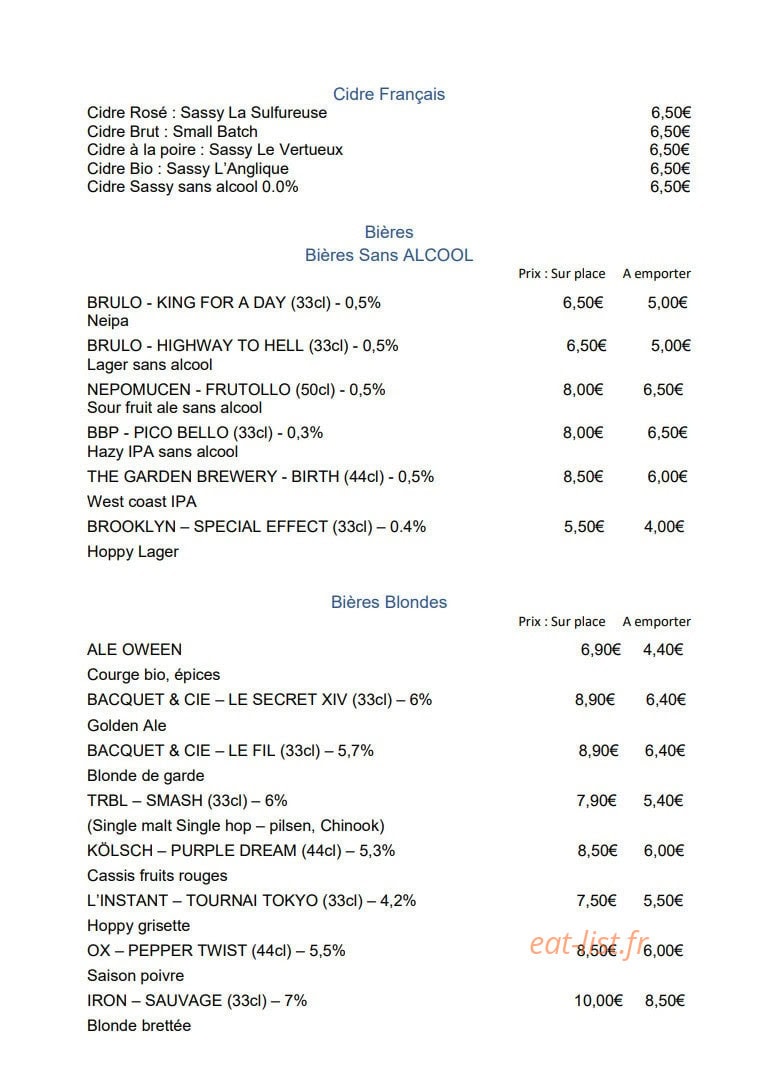 Hall Of Beer — carte page 4