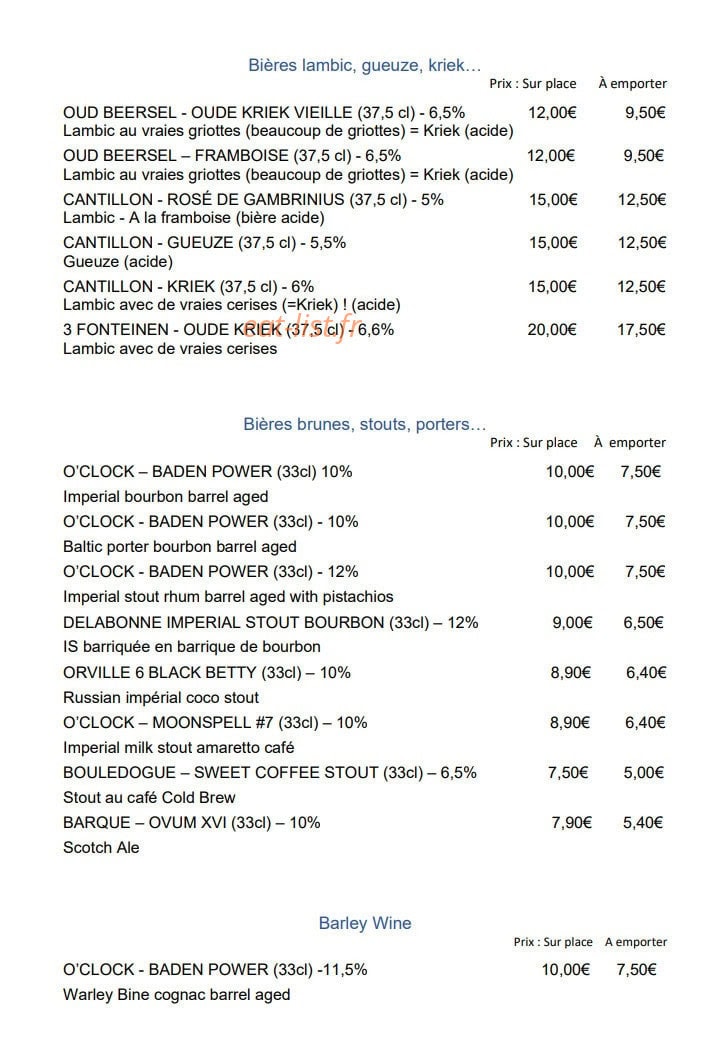 Hall Of Beer — carte page 8
