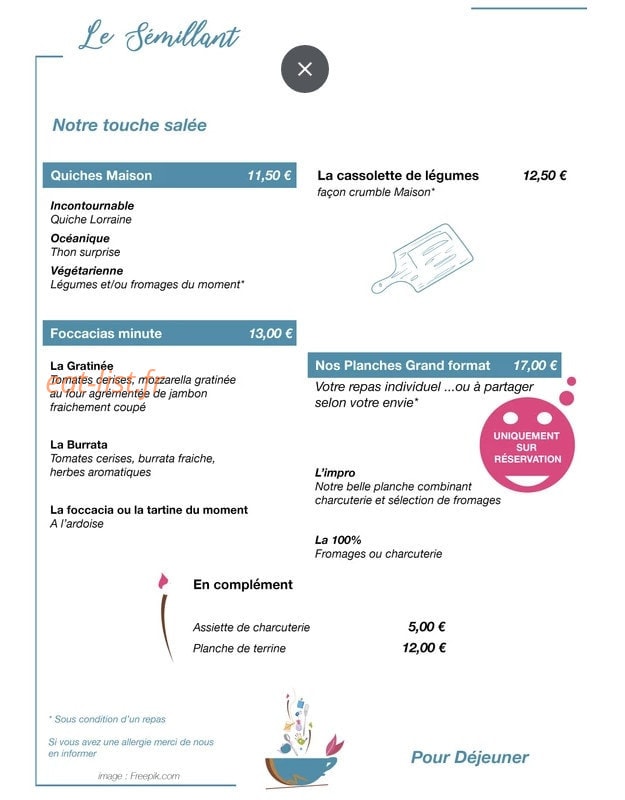 Le Sémillant — carte page 2