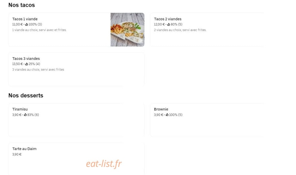 Regal food — carte page 3