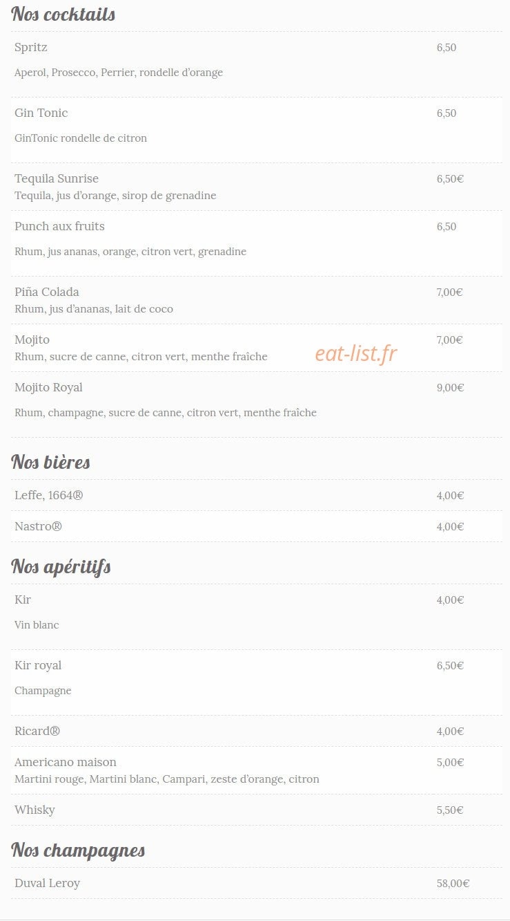 Trattoria Belinda — carte page 10
