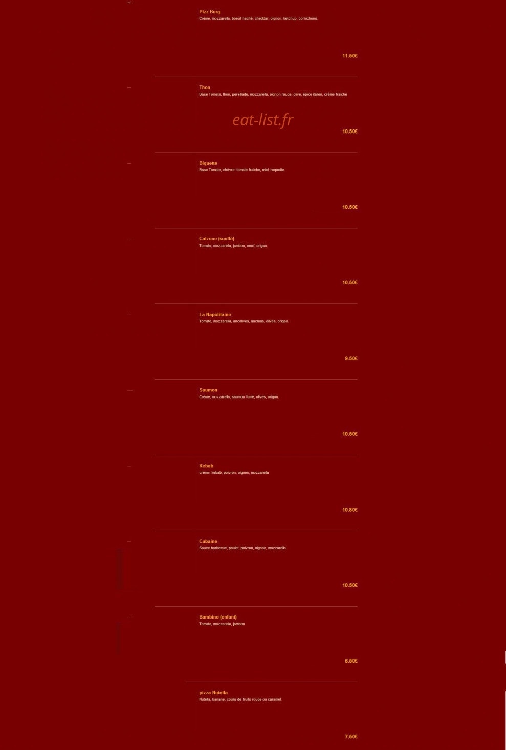 Le Napolitain — carte page 2