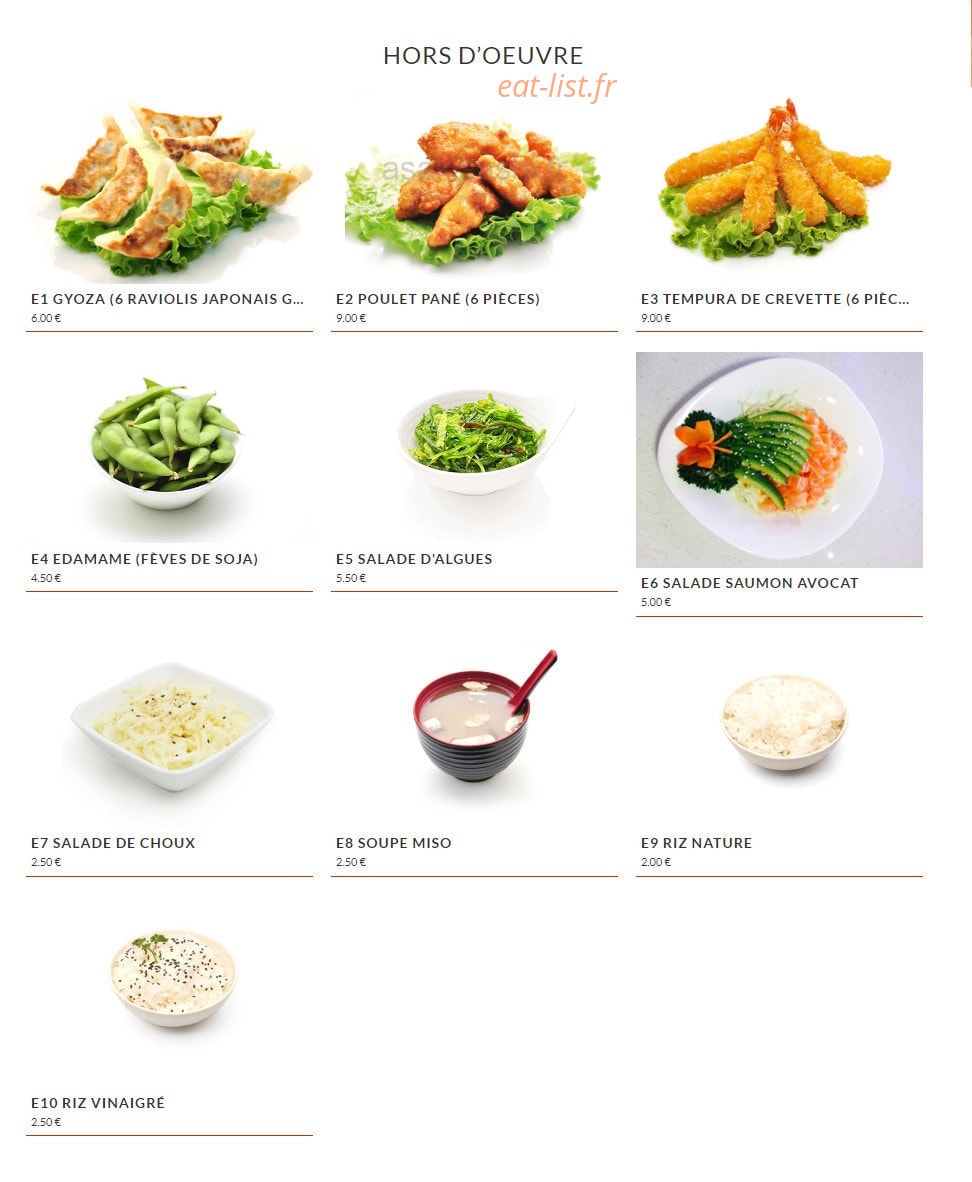 Asaki Sushi — carte page 12