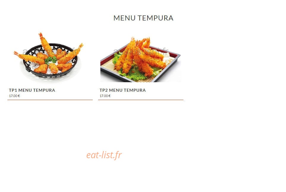 Asaki Sushi — carte page 4