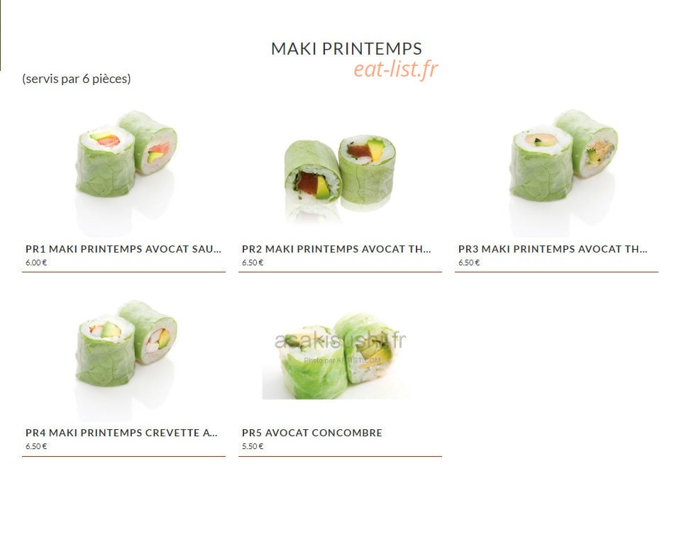 Asaki Sushi — carte page 19
