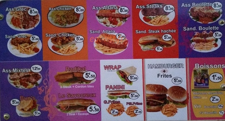Istanbul Kebab — carte page 1