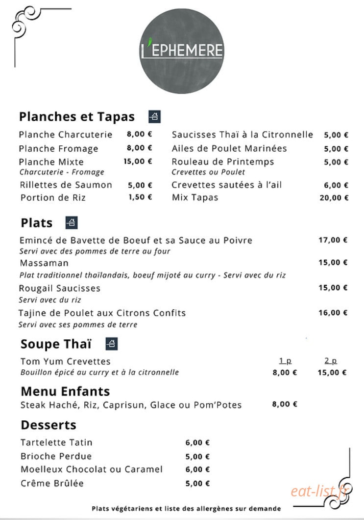 L'Ephémère — carte page 1