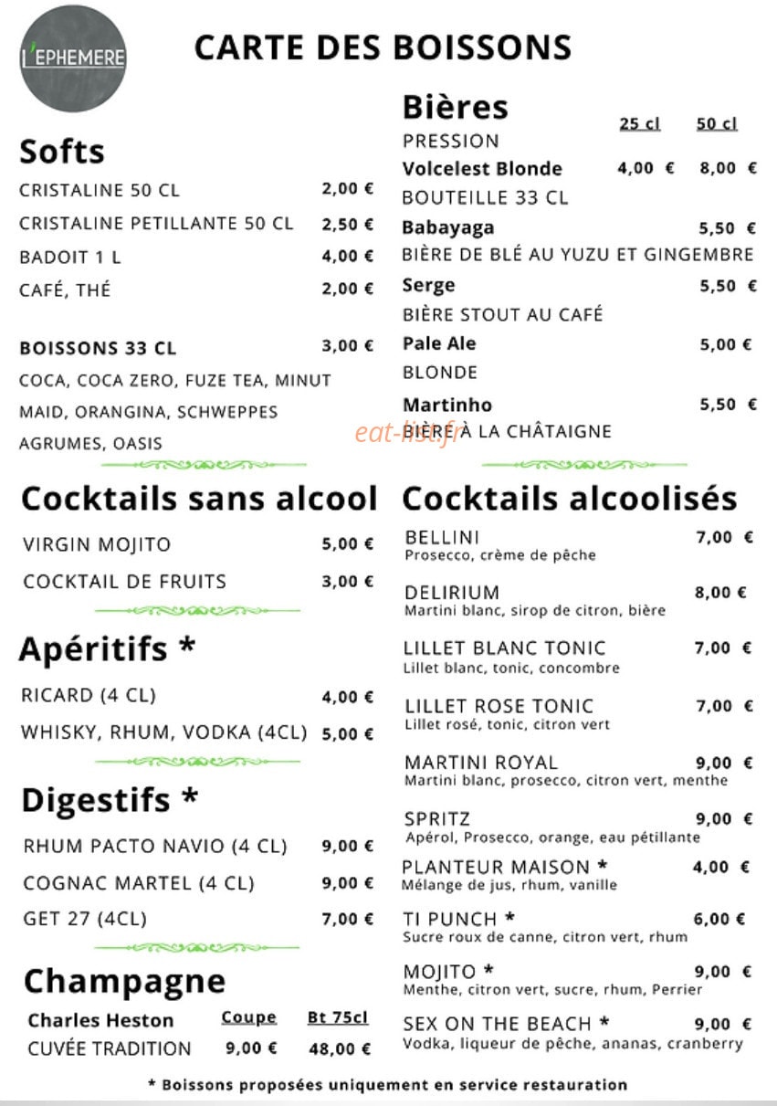 L'Ephémère — carte page 2