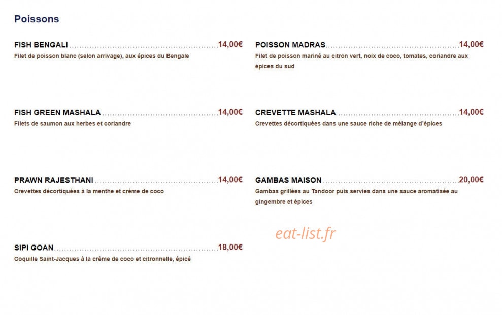Les saveurs d'Himalaya — carte page 5