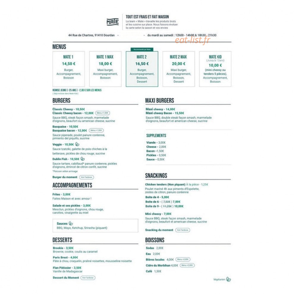 mate houseofgout — carte page 1