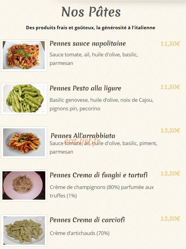 Pizzéria du Chateau — carte page 5