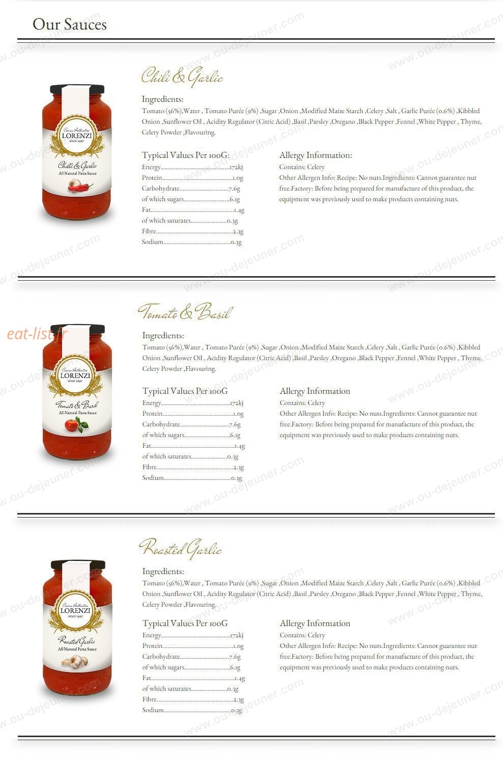 Andiamo Pizza — carte page 1