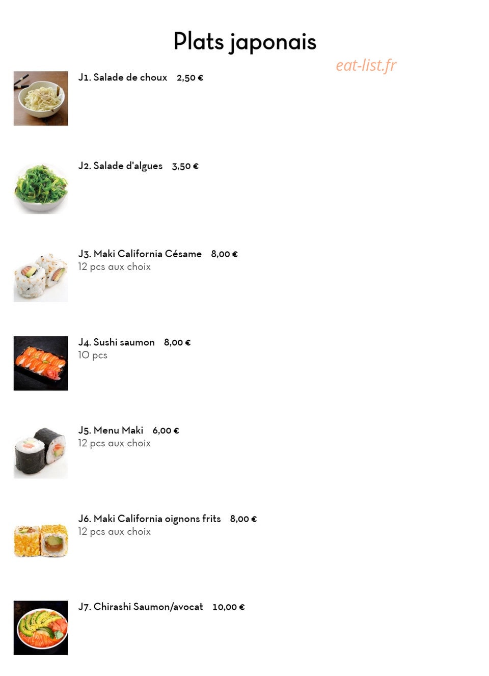 La Gourmandise — carte page 7