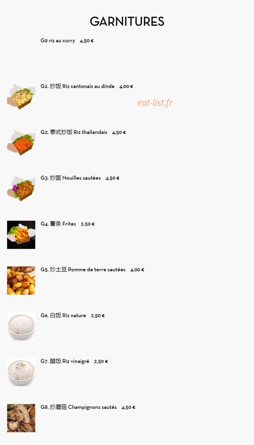 La Gourmandise — carte page 6
