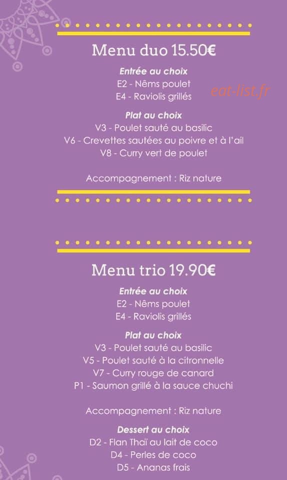 Asian Thai — carte page 2