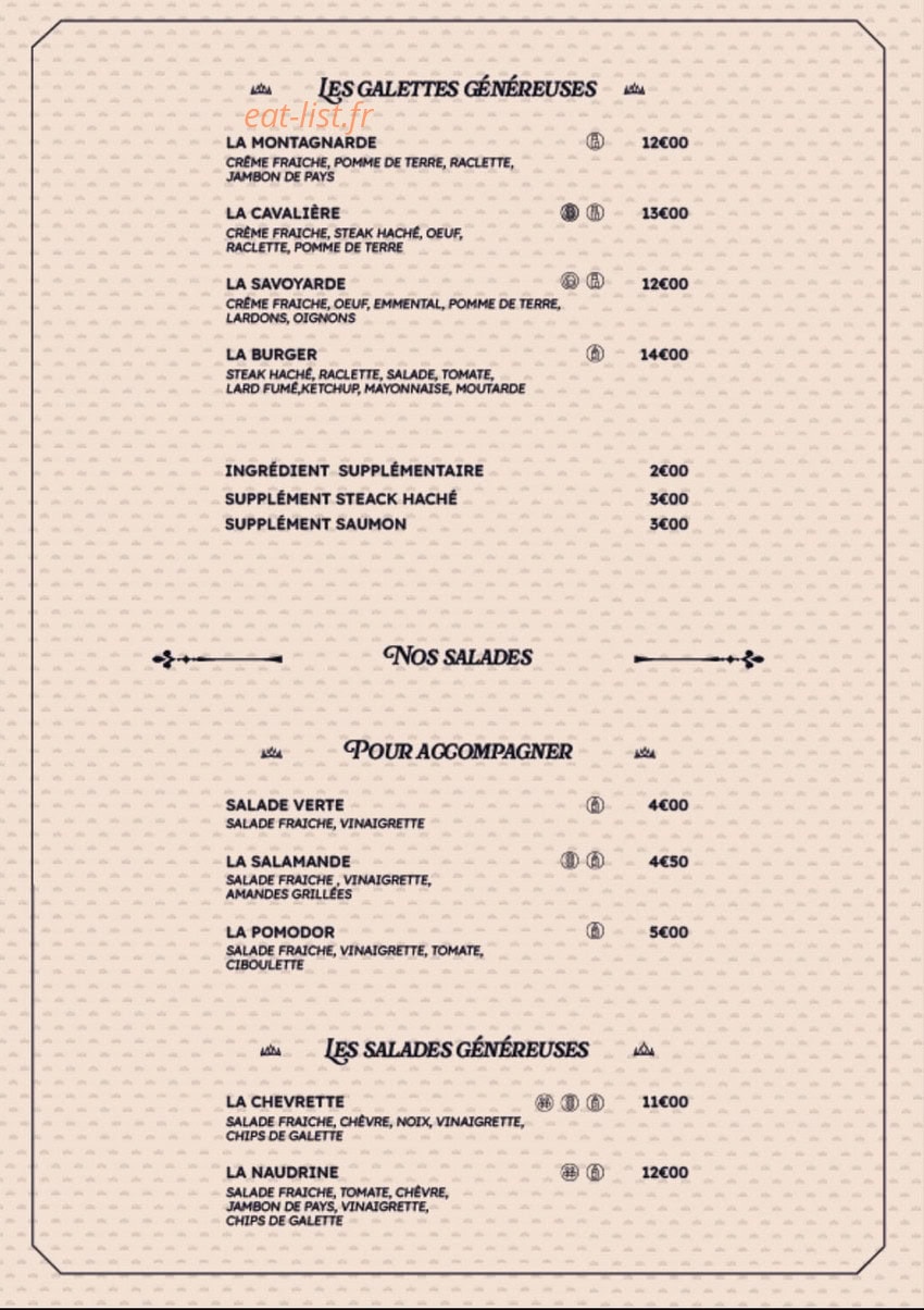 La Reine des Crepes — carte page 6