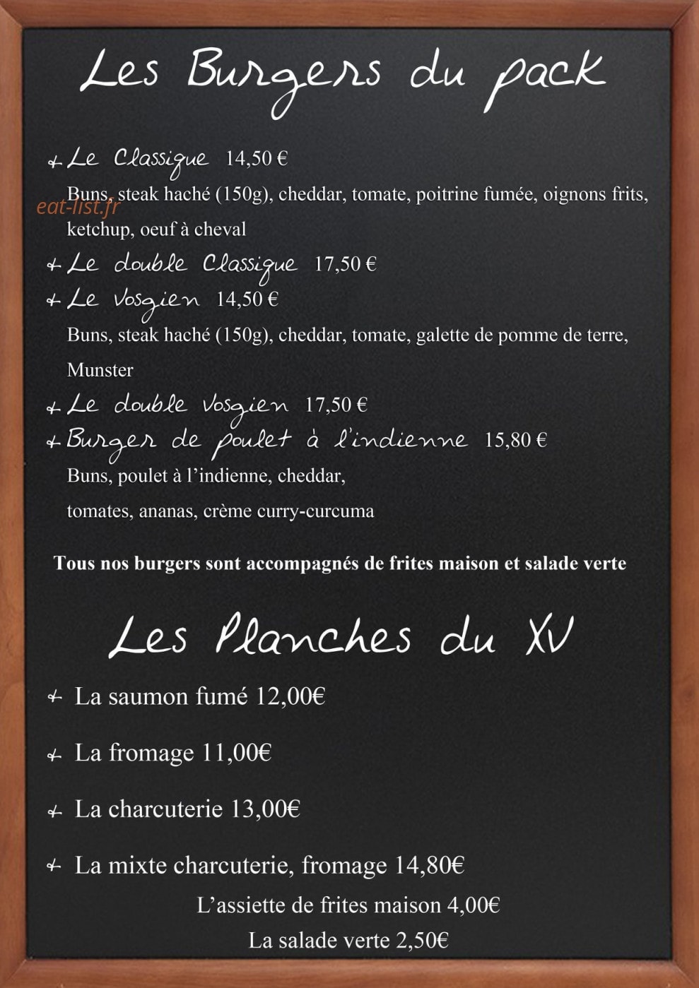 Le Quinze — carte page 2