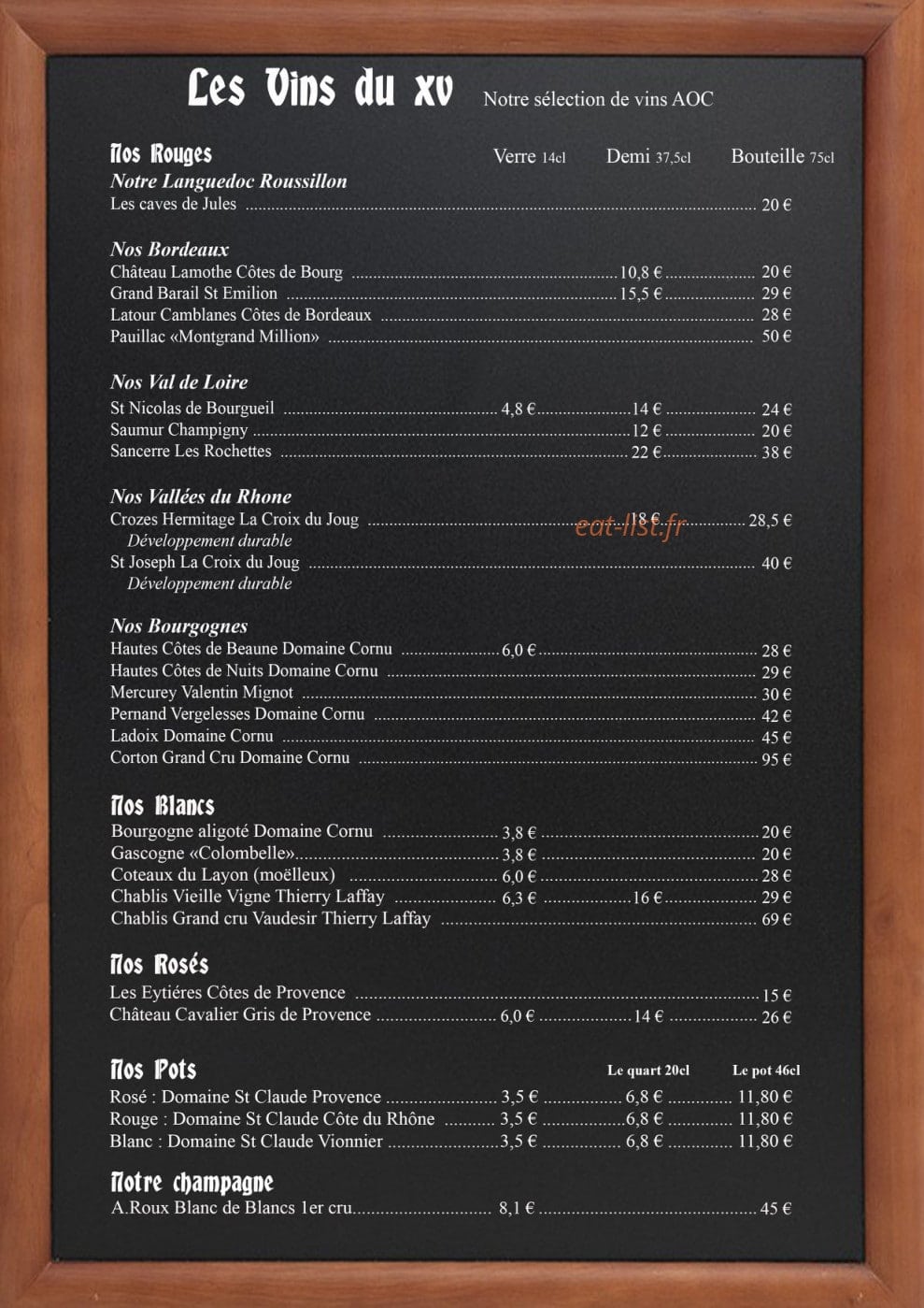 Le Quinze — carte page 5