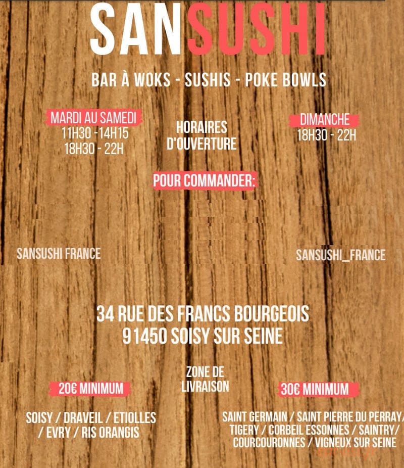 SanSushi Soisy — carte page 1