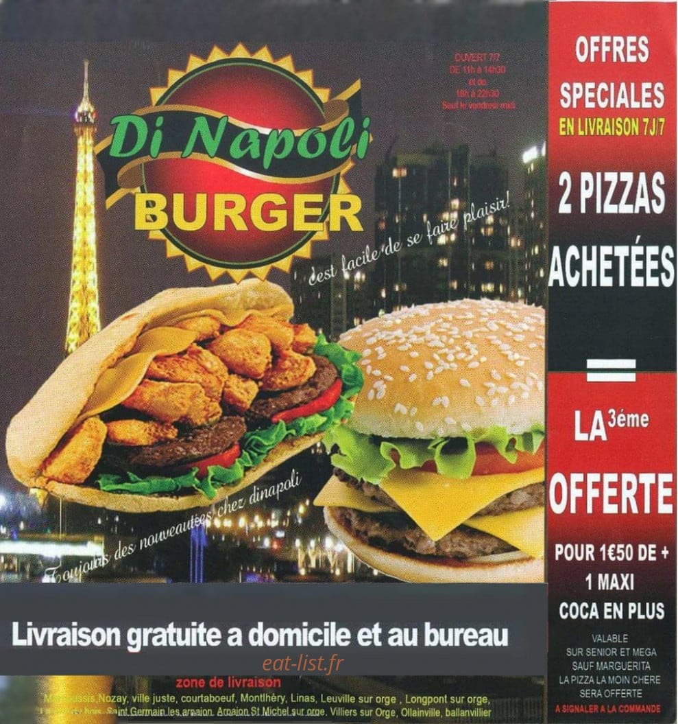 Di napoli burger — carte page 1