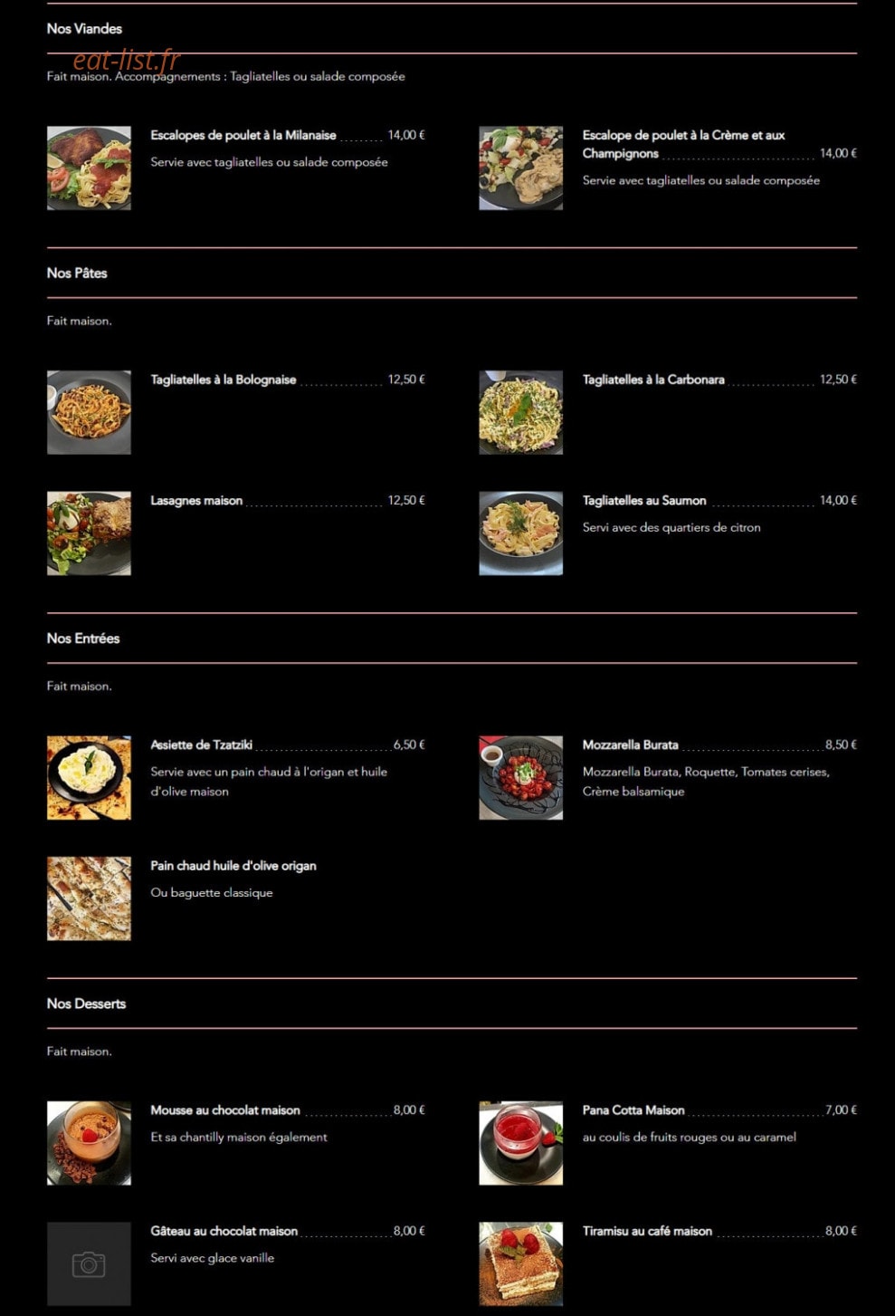 La Calypsia — carte page 10