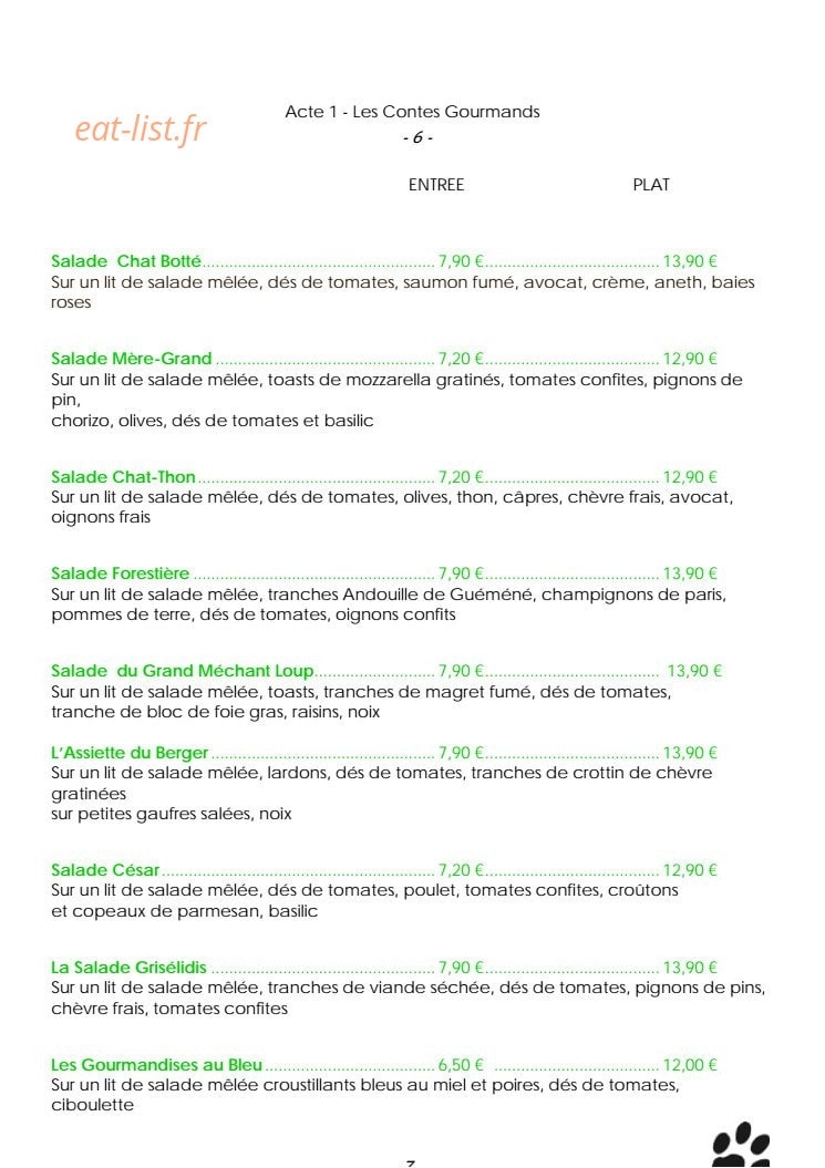 Le Chat Botté — carte page 7