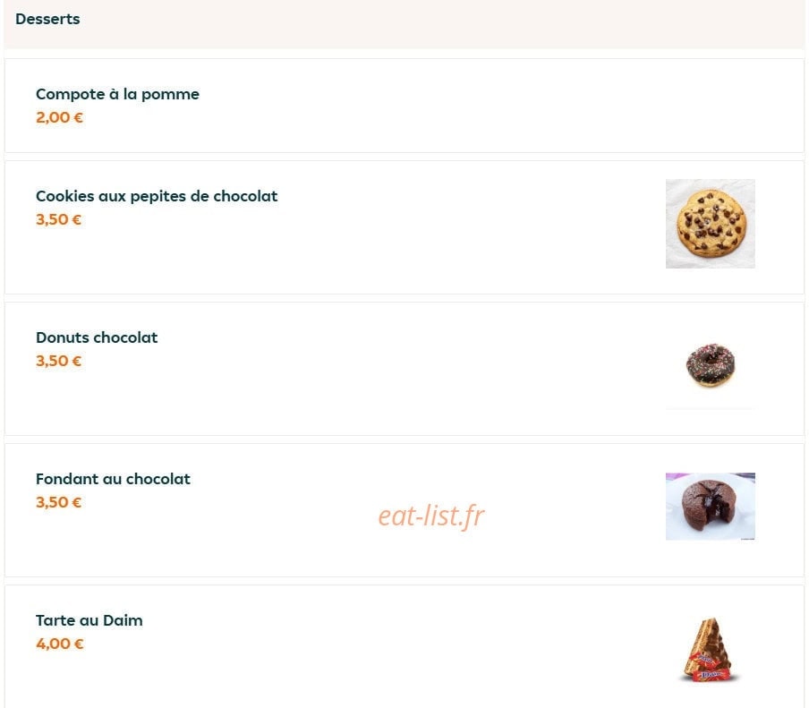 Chez Line — carte page 5