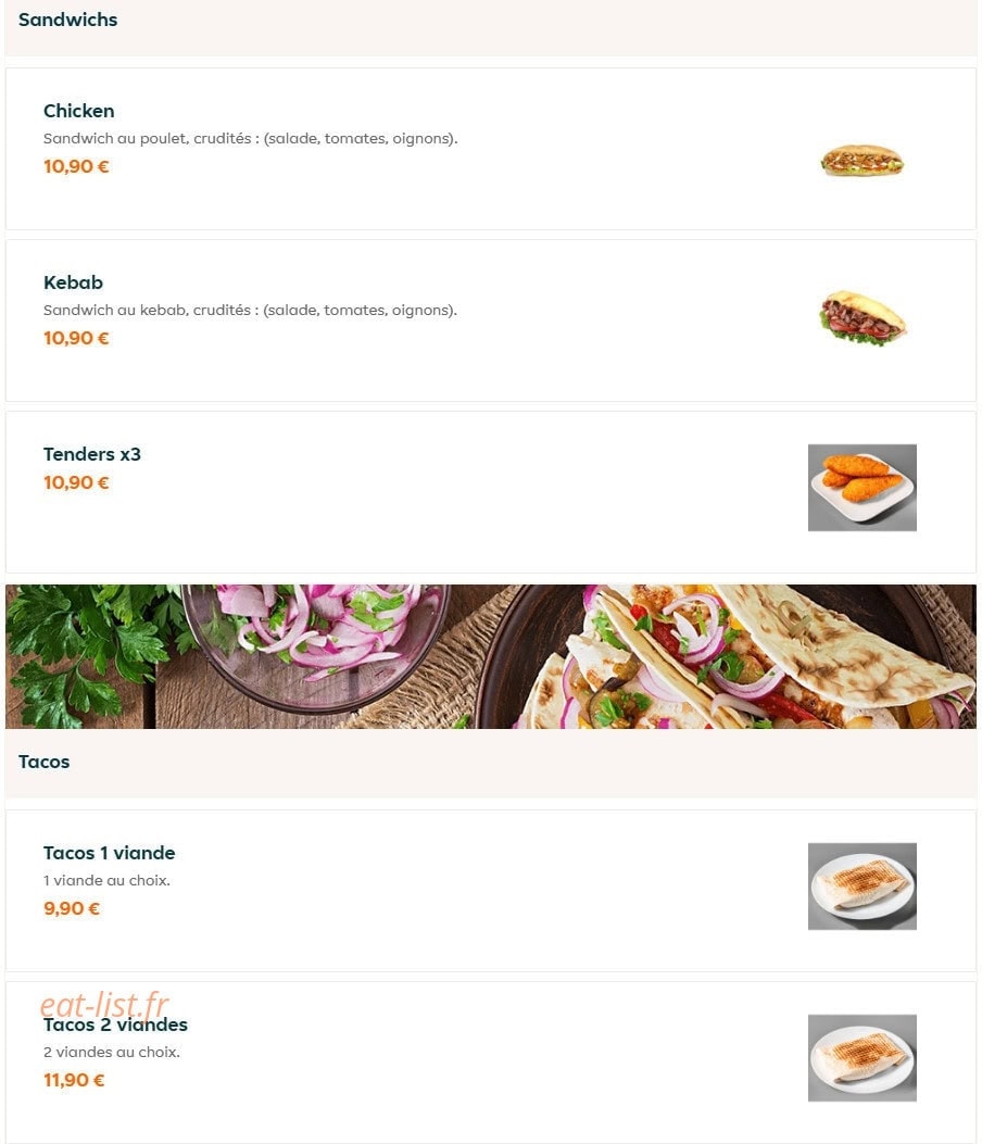 Chez Line — carte page 1
