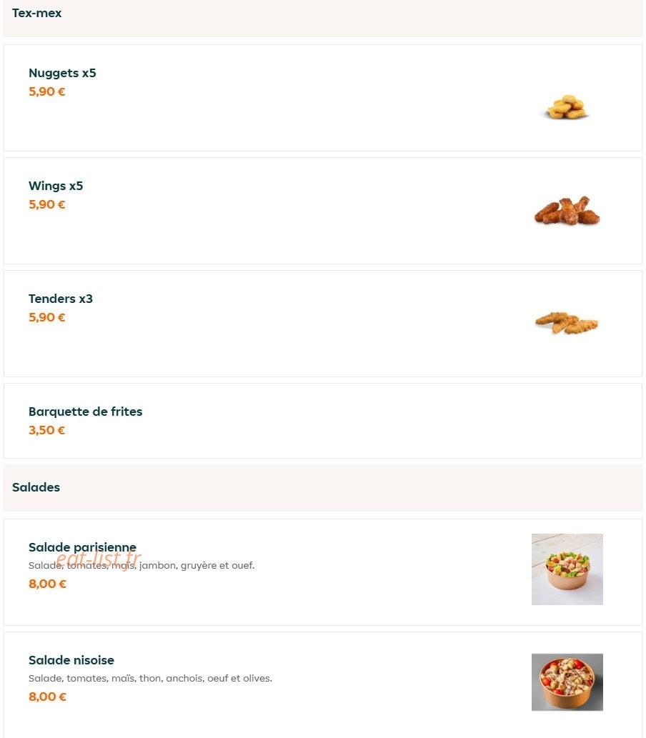 Chez Line — carte page 4