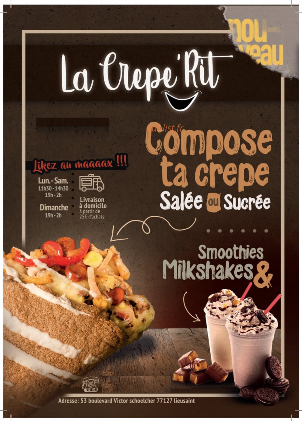 La Crêpe Rit — carte page 1