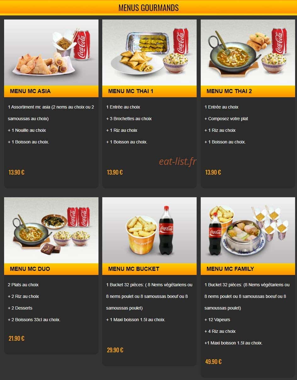 Mc Asia — carte page 2