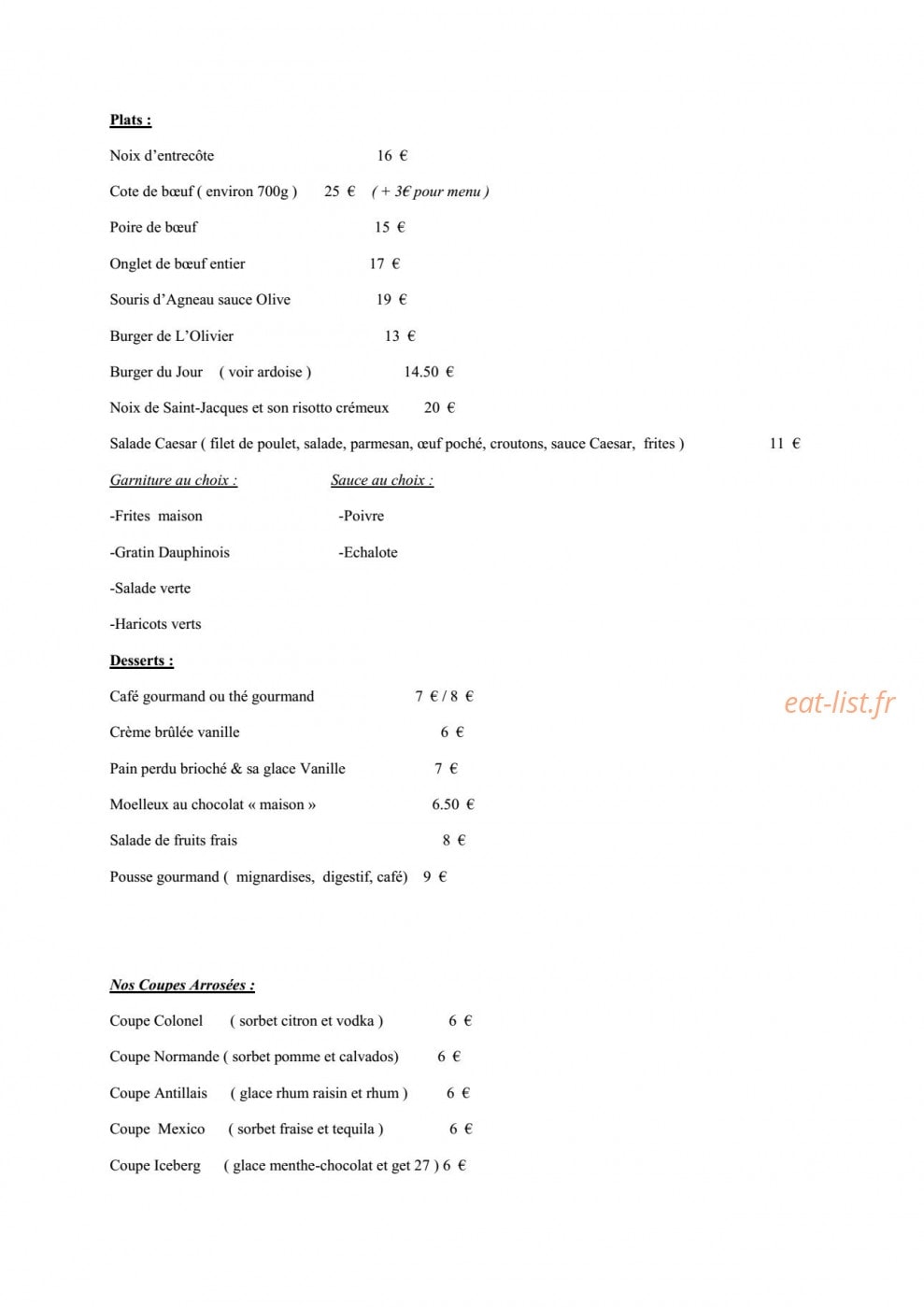L'Olivier — carte page 2