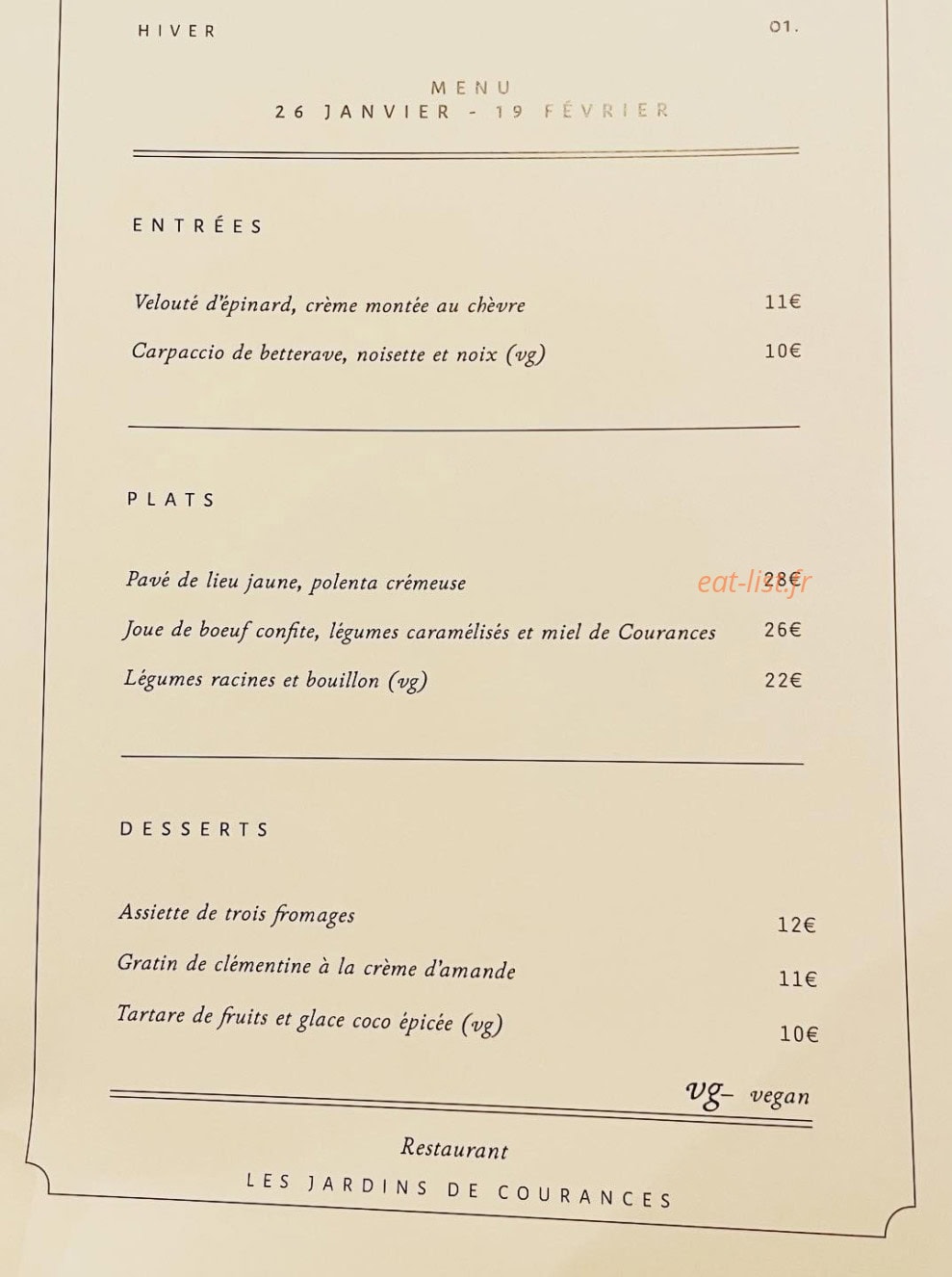 La Foulerie — carte page 1